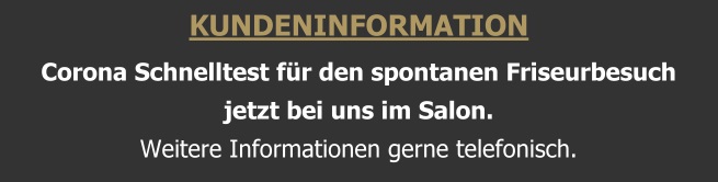 Corona Test im Salon
